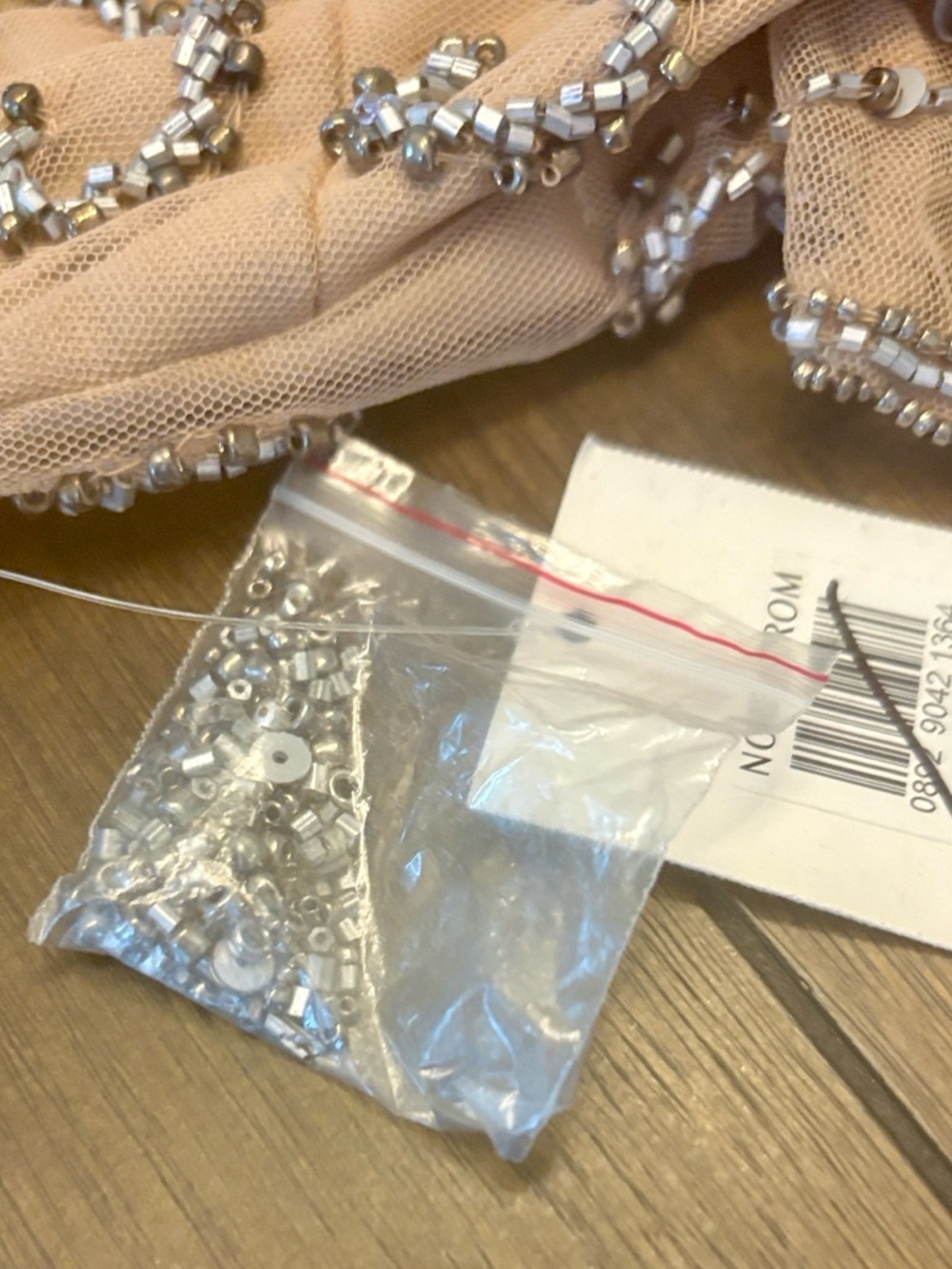 Pisarro Nights Beige Beaded Evening Gown - Picture 5 of 12